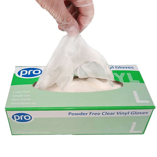 食品一次性pvc手套乳膠塑膠透明100只廚房勞保烘焙餐飲防水油美容